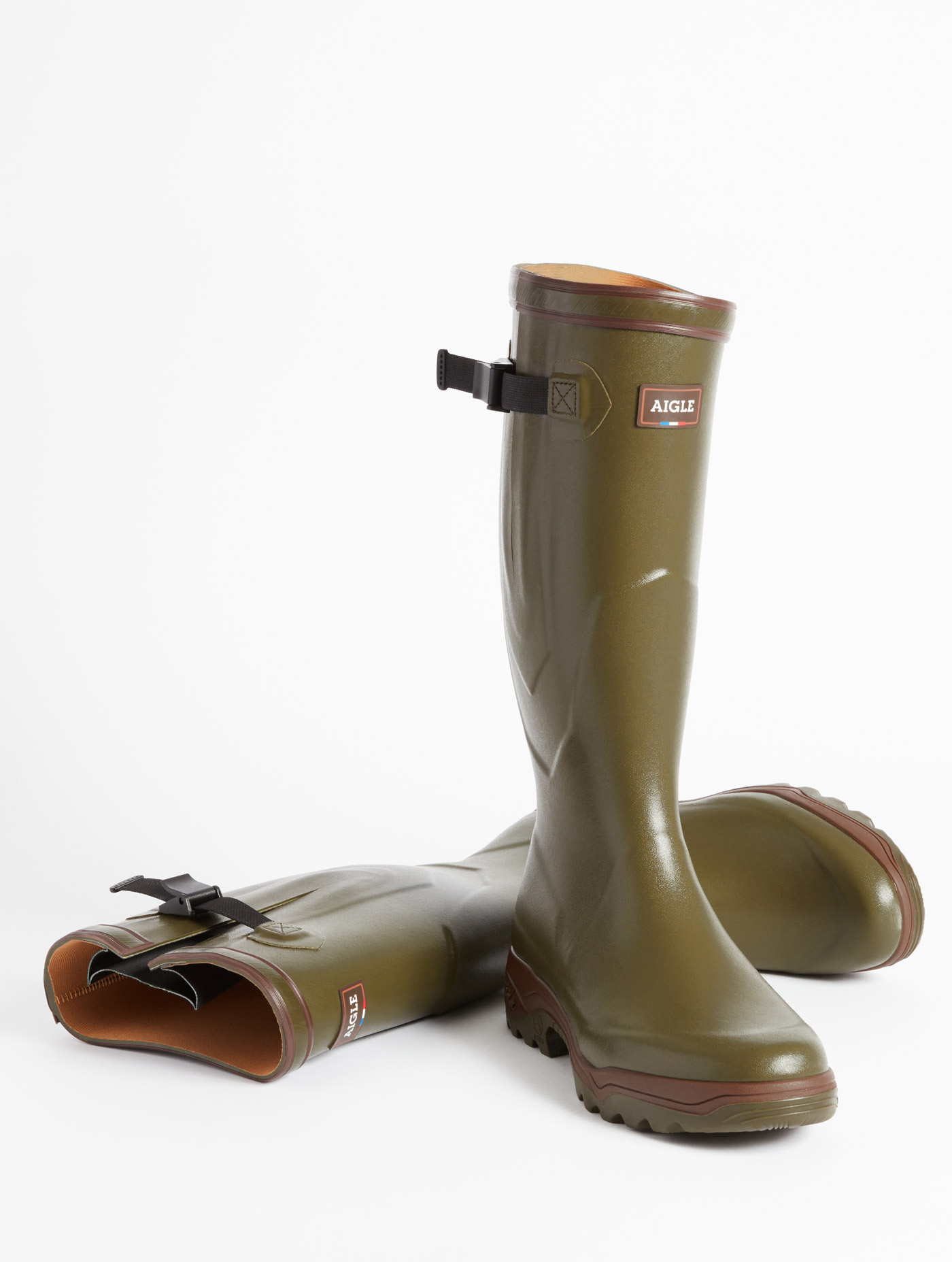 Bottes anti-fatigue adaptées à tous les mollets Made in France KAKI