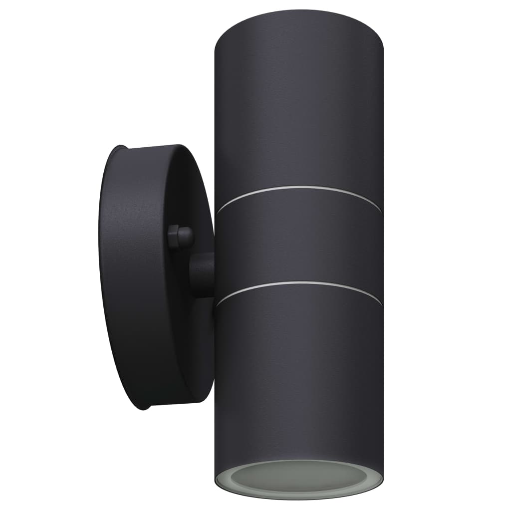 Applique murale led d'extérieur 2 pcs acier inoxydable haut bas