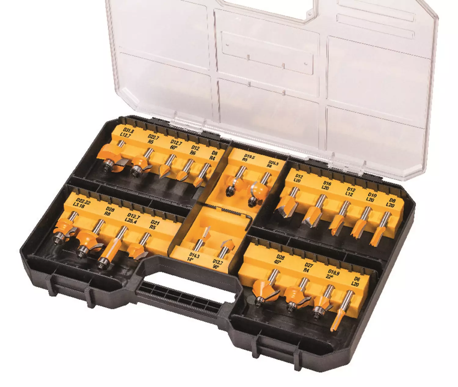 DeWALT DT90017 22-delige Frezenset in koffer