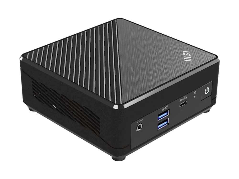 MSI Cubi N ADL 001EU - Mini PC N-series N200 / op til 3.7 GHz - RAM 4 GB - SSD 128 GB - NVMe - UHD Graphics - Gigabit Ethernet - Win 11 Pro - skærm: ingen - sort
