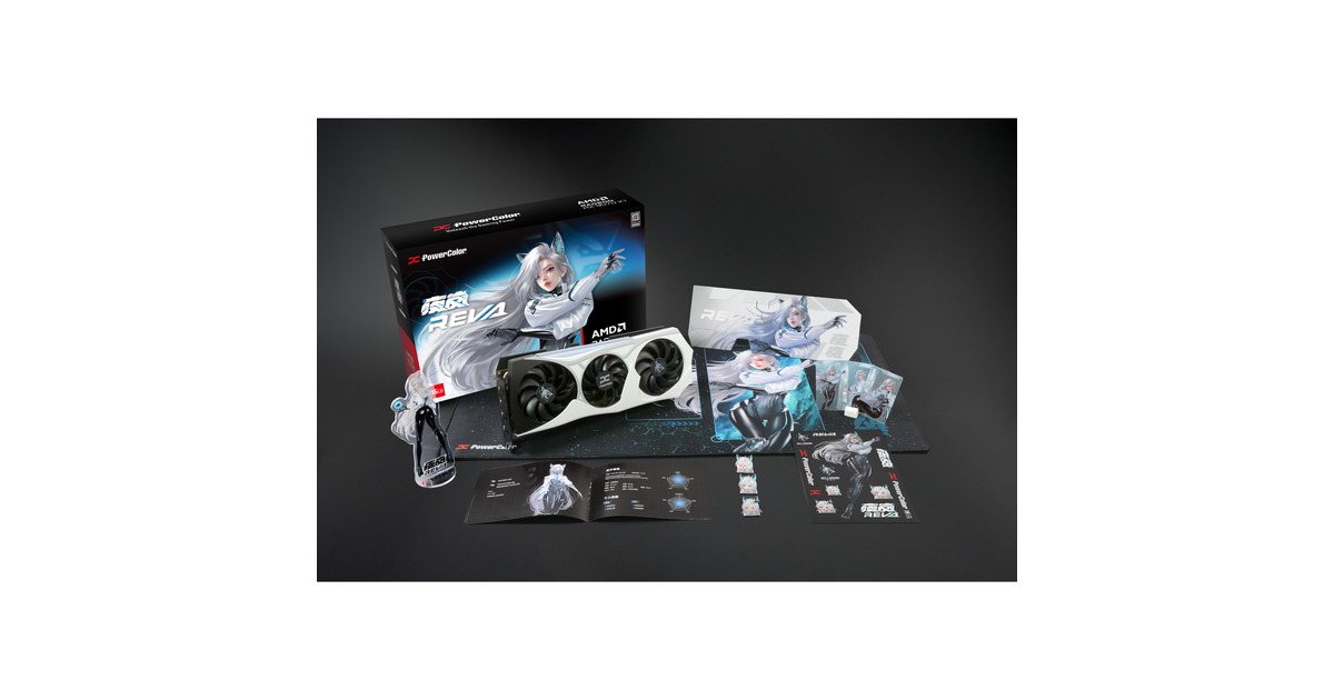 PowerColorRadeon RX 9070 XT Hellhound REVA16GB Limited Edition grafische kaart  (Wit/zwart, RDNA4, GDDR6, 3x DisplayPort, 1x HDMI)