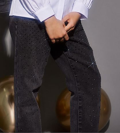 Kids Only Jeans - KogEmily - Gewaschen Black m. Glitzerstein