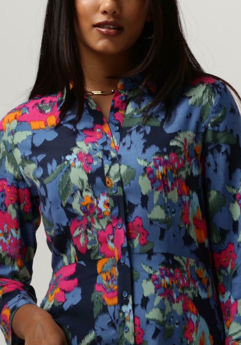 Y.A.S. blauwe y.a.s. maxi jurk yassavanna long shirt dress