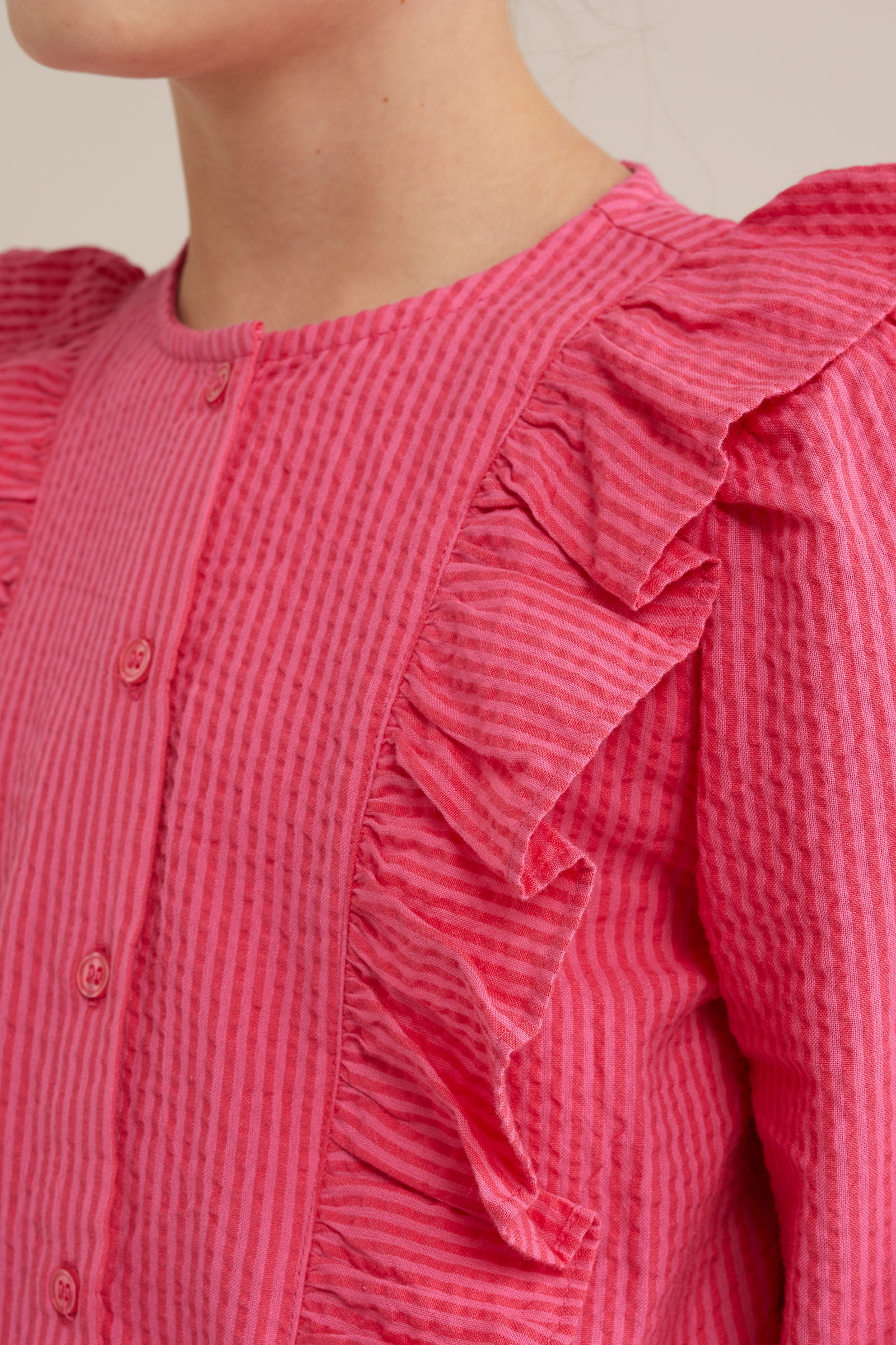 Meisjes blouse met dessin WE Fashion Roze