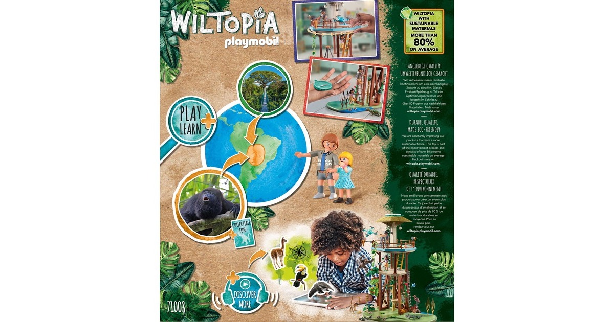 PLAYMOBILWiltopia - Onderzoeksstation met kompas Constructiespeelgoed  (71008)