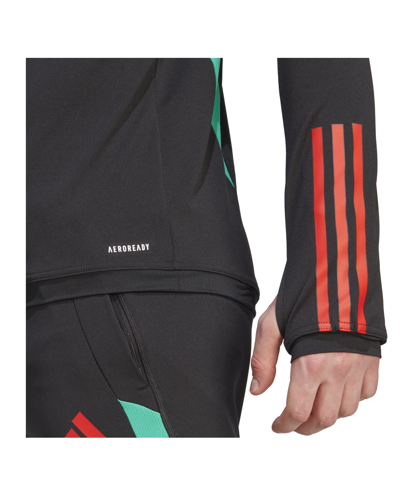 adidas Manchester United HalfZip Sweatshirt Schwarz