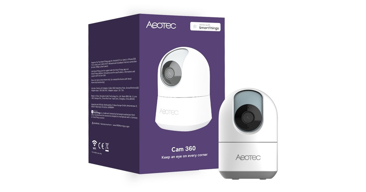 AeotecCam 360 beveiligingscamera  (Wit)