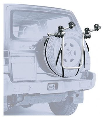 PORTE VELO 4X4 PERUZZO POUR 2 VELOS AVEC EMPLACEMENT FIXATION SUR ROUE DE SECOURS (MAXI 30Kgs)