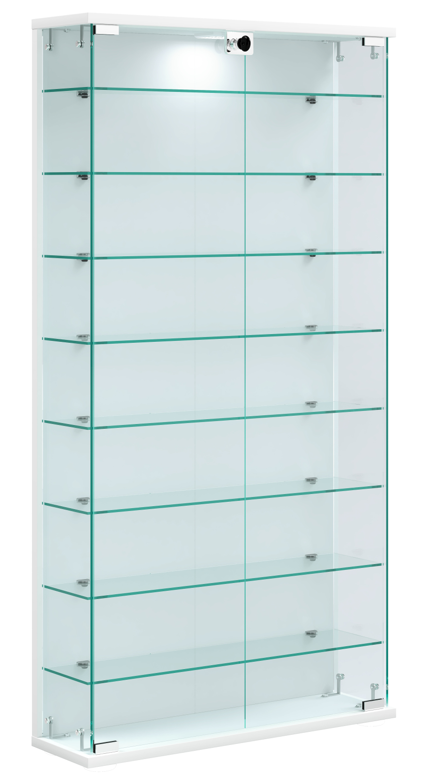 Wandvitrine RELAS L - weiß - 114 cm hoch