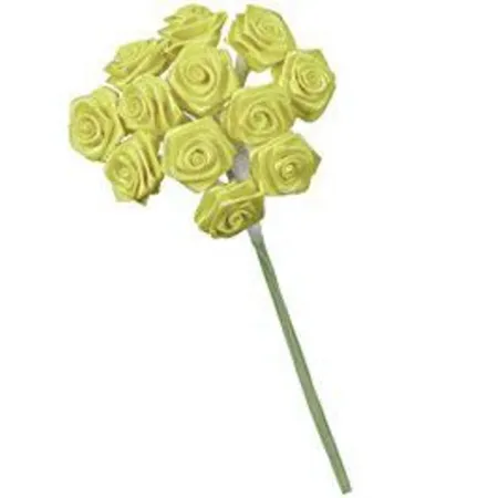 Glorex Diorröschen 12 Blüten gelb