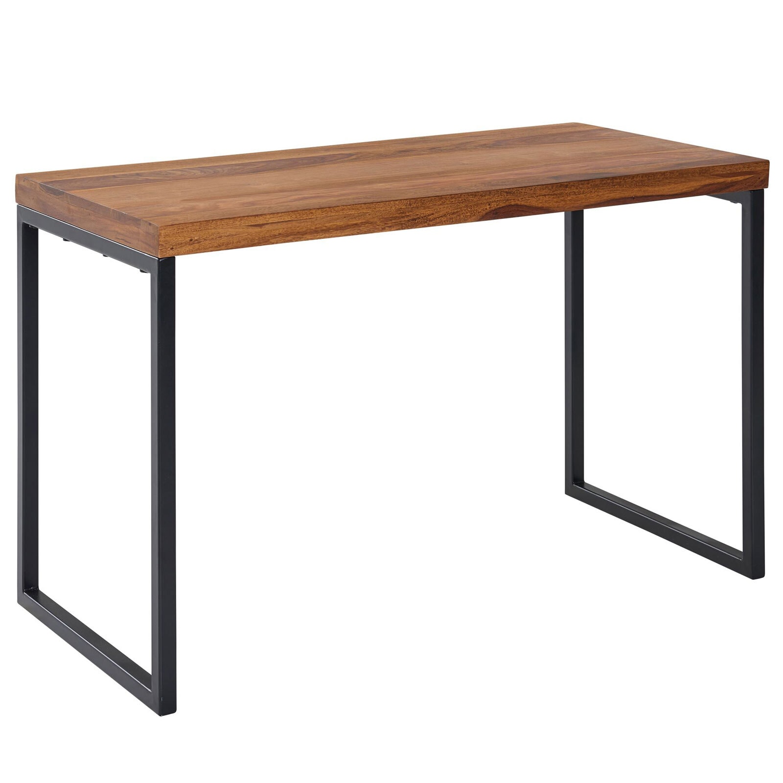 Schreibtisch 117 x 77 cm Braun Schwarz