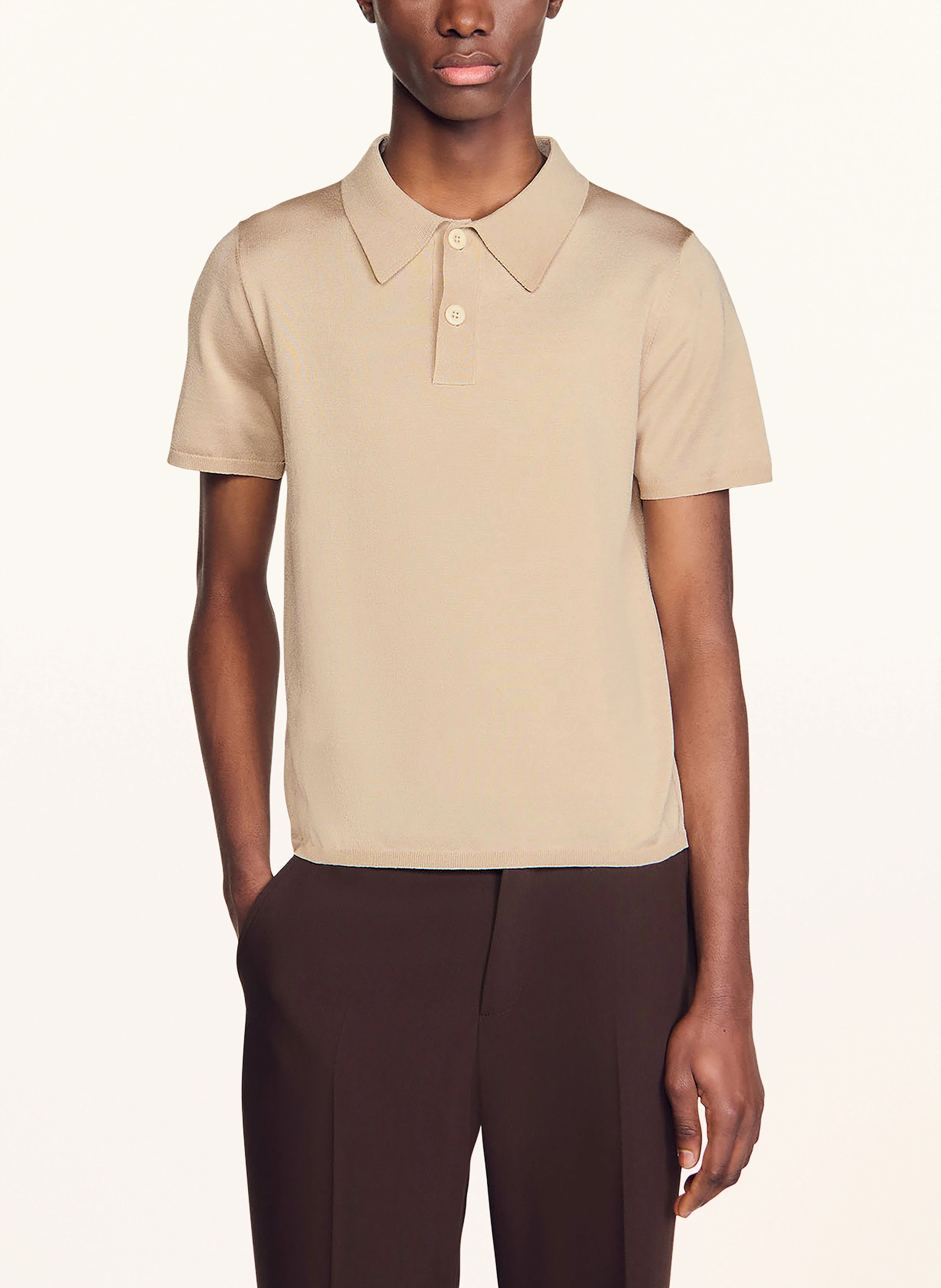 SANDRO Strick-Poloshirt