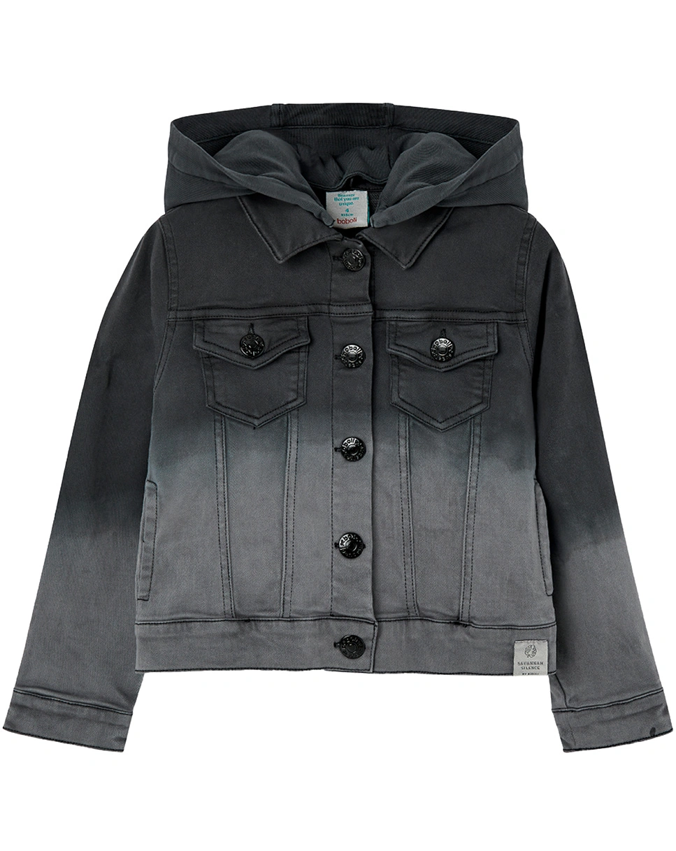 Jeansjacke HOOD in schwarz