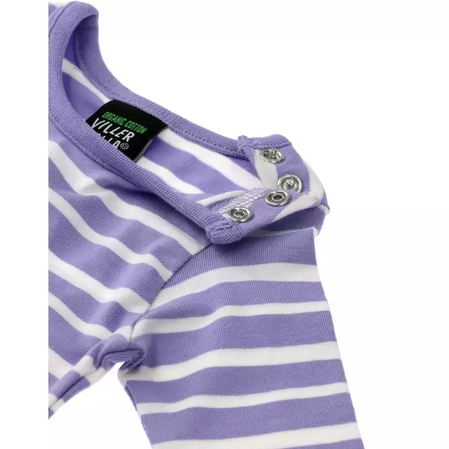 Villervalla Body Langarm Stripes lavendel