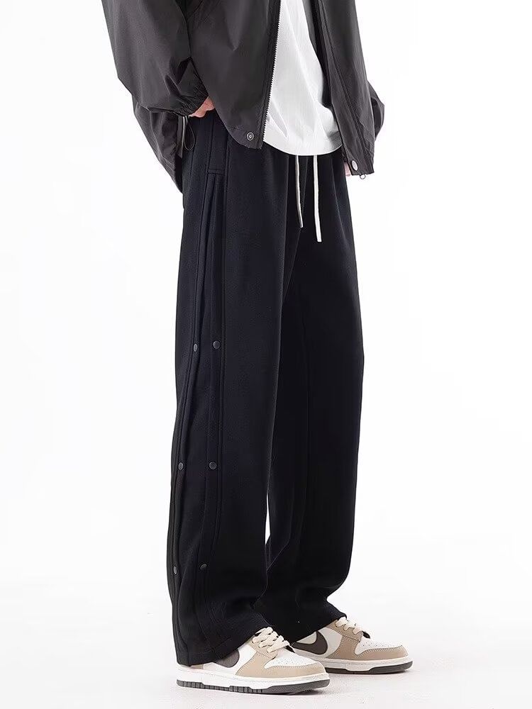 Adotuastic - Trekkoord taille, effen knoopsluiting, rechte pijpen, joggingbroek