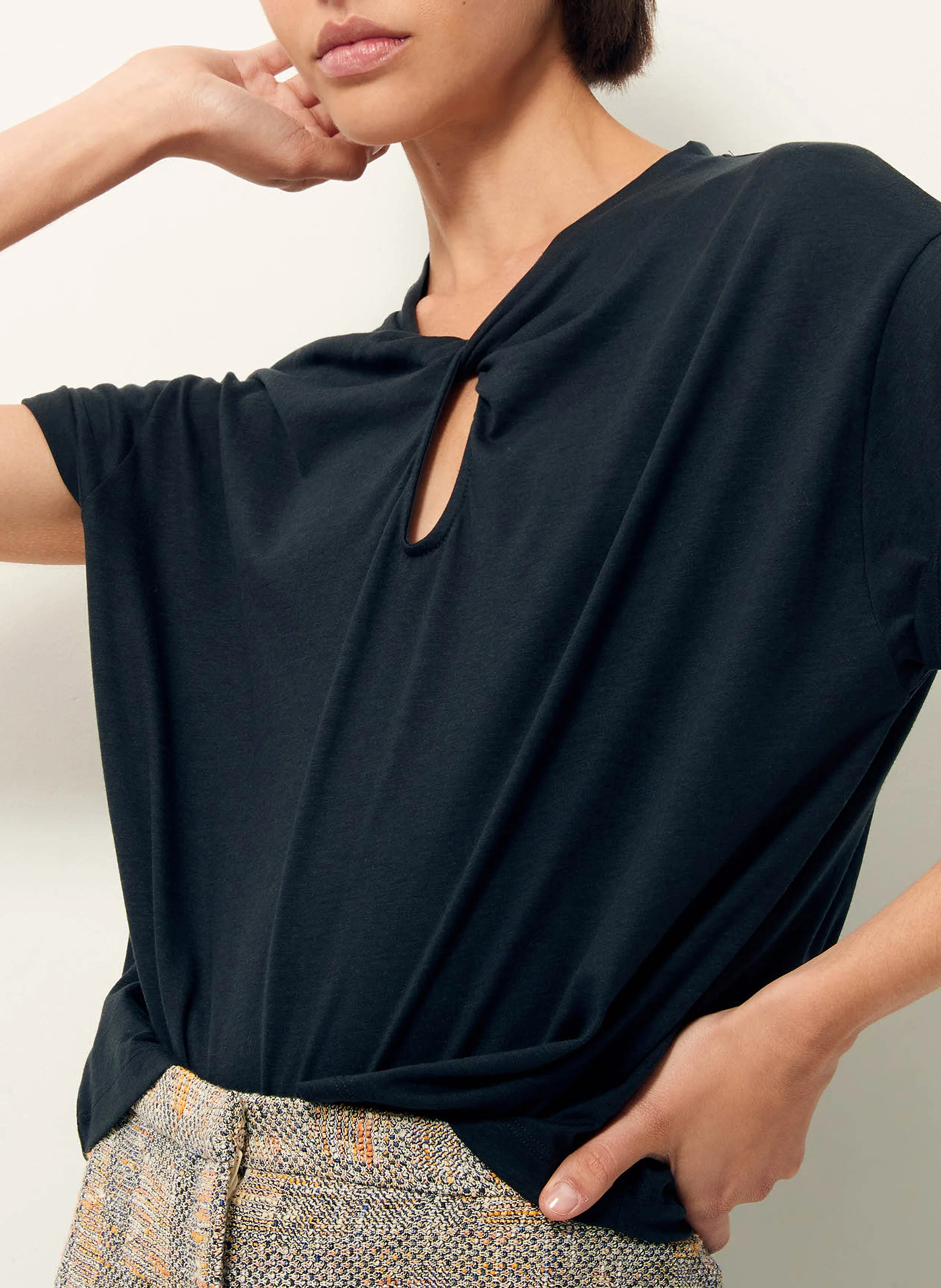 TOOTWIST - Tee-shirt manches courtes twisté | Bleu