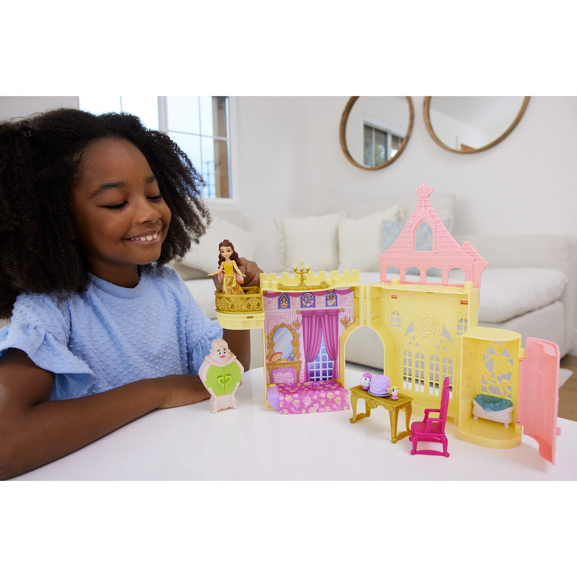 Mattel Spielgebäude Disney Prinzessin Belle´s Magical Surprise Castle Playset