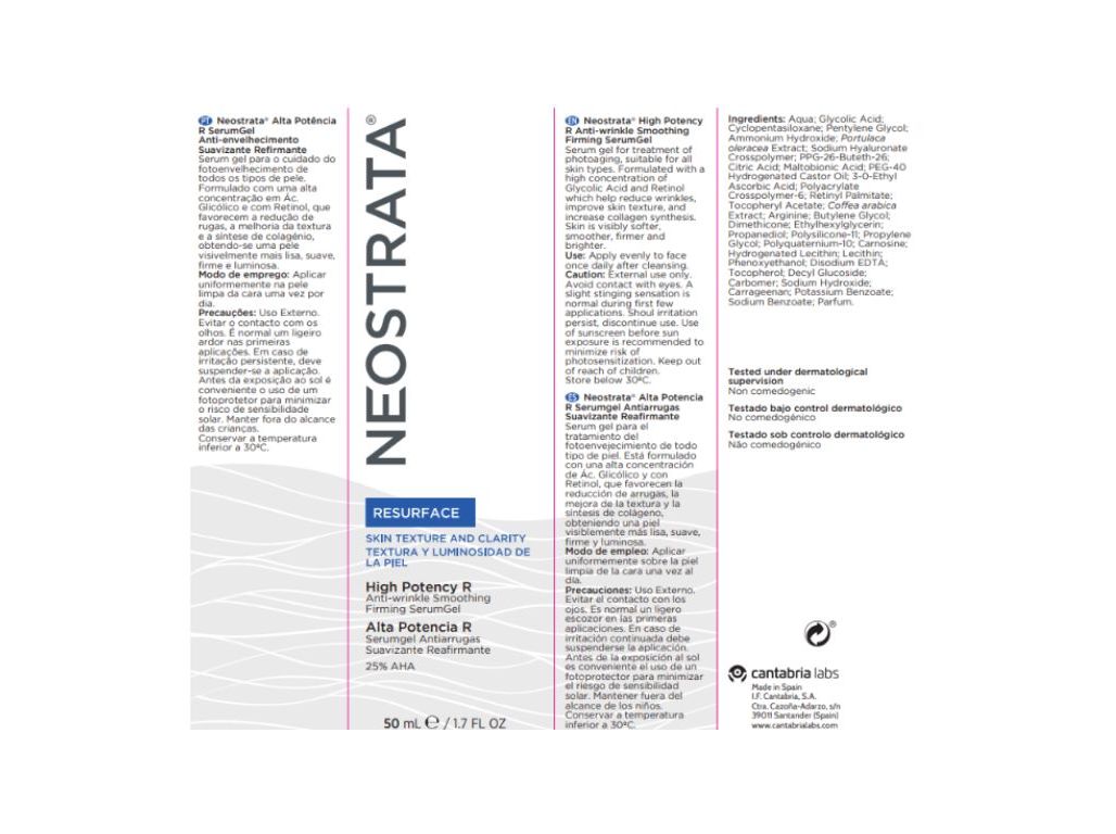 SÉRUM GEL NEOSTRATA RESURFACE ALTA POTÊNCIA 50ML