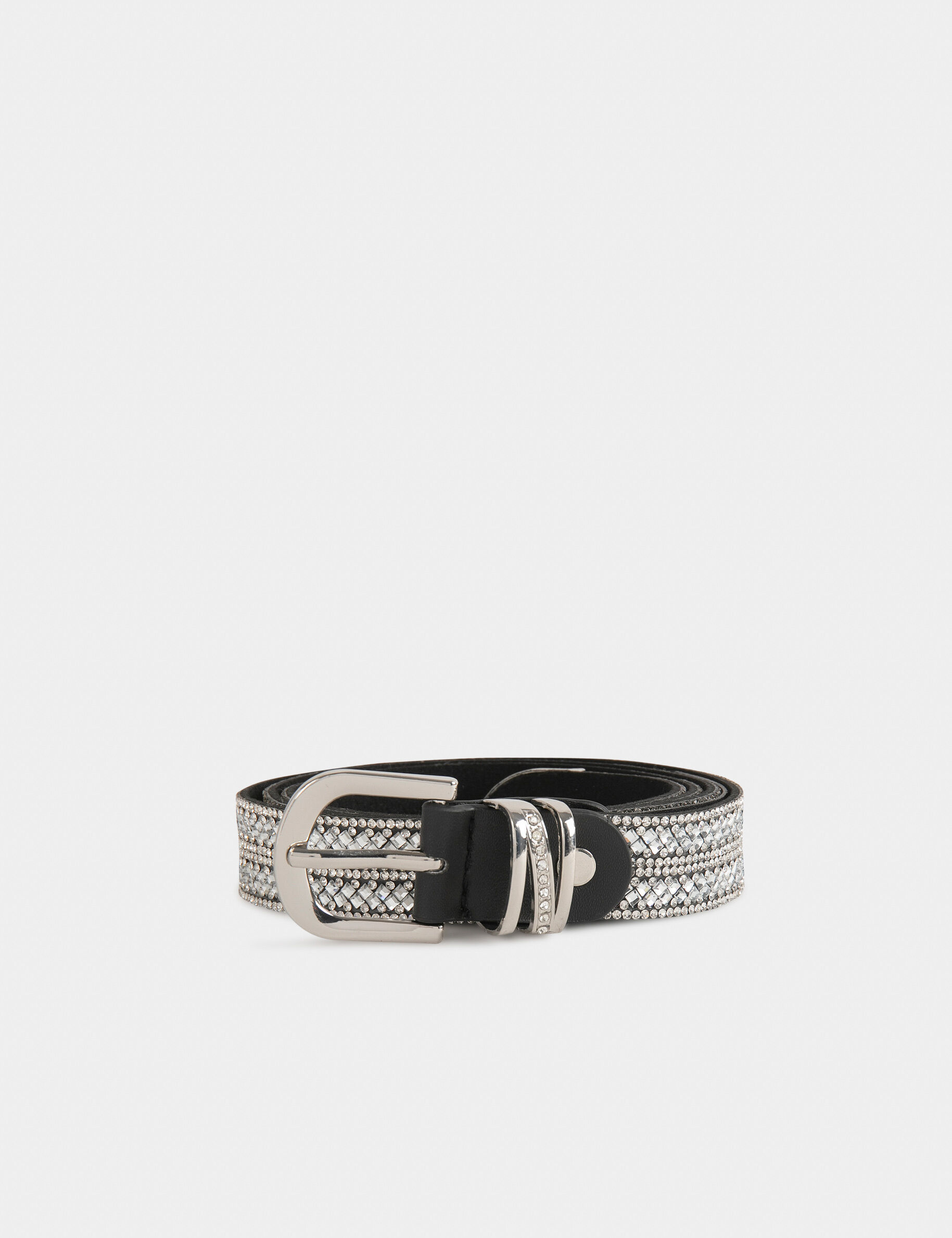 Ceinture avec strass argente femme - argente