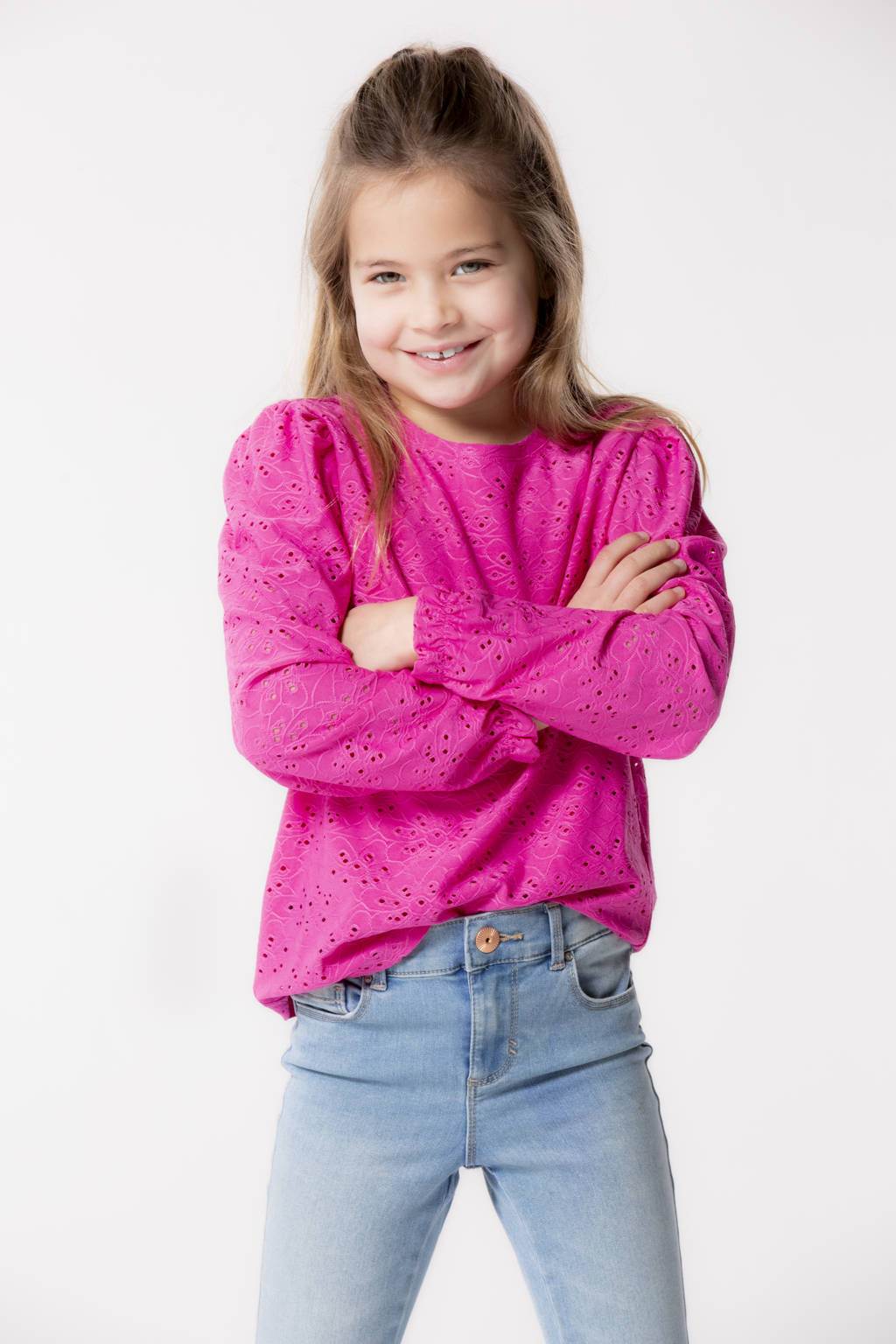 ONLY top KOGSMILLA met open detail fuchsia