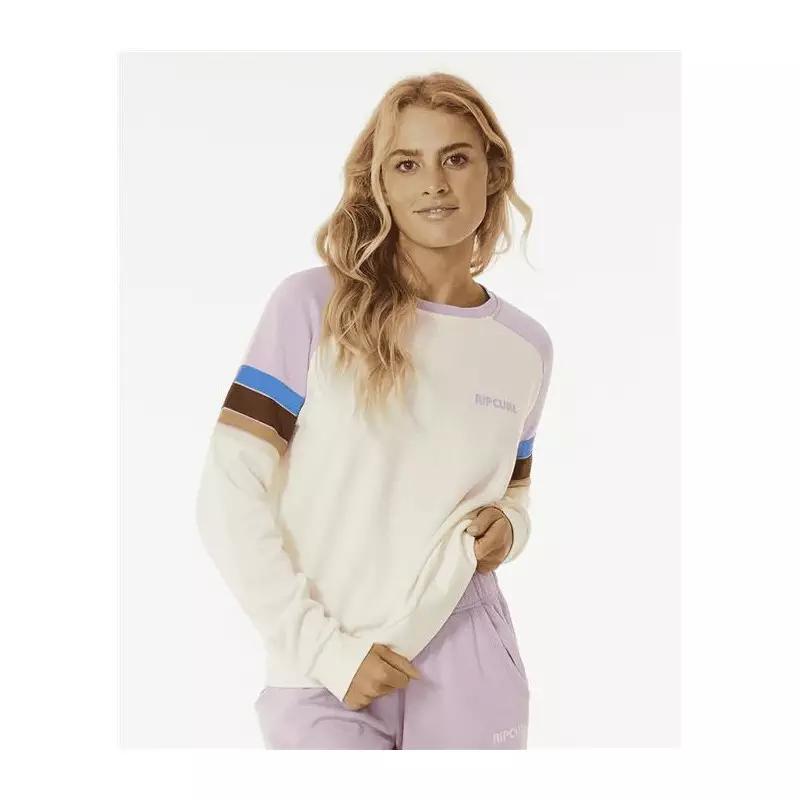 Sweat femme RIPCURL Surf Revival Raglan Crew Lilac