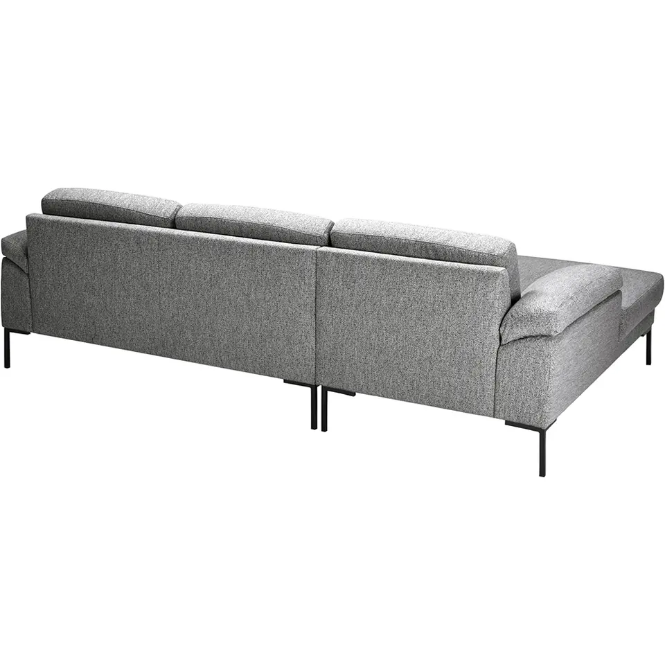 Bank Tom met chaise longue links - Monza - grijs