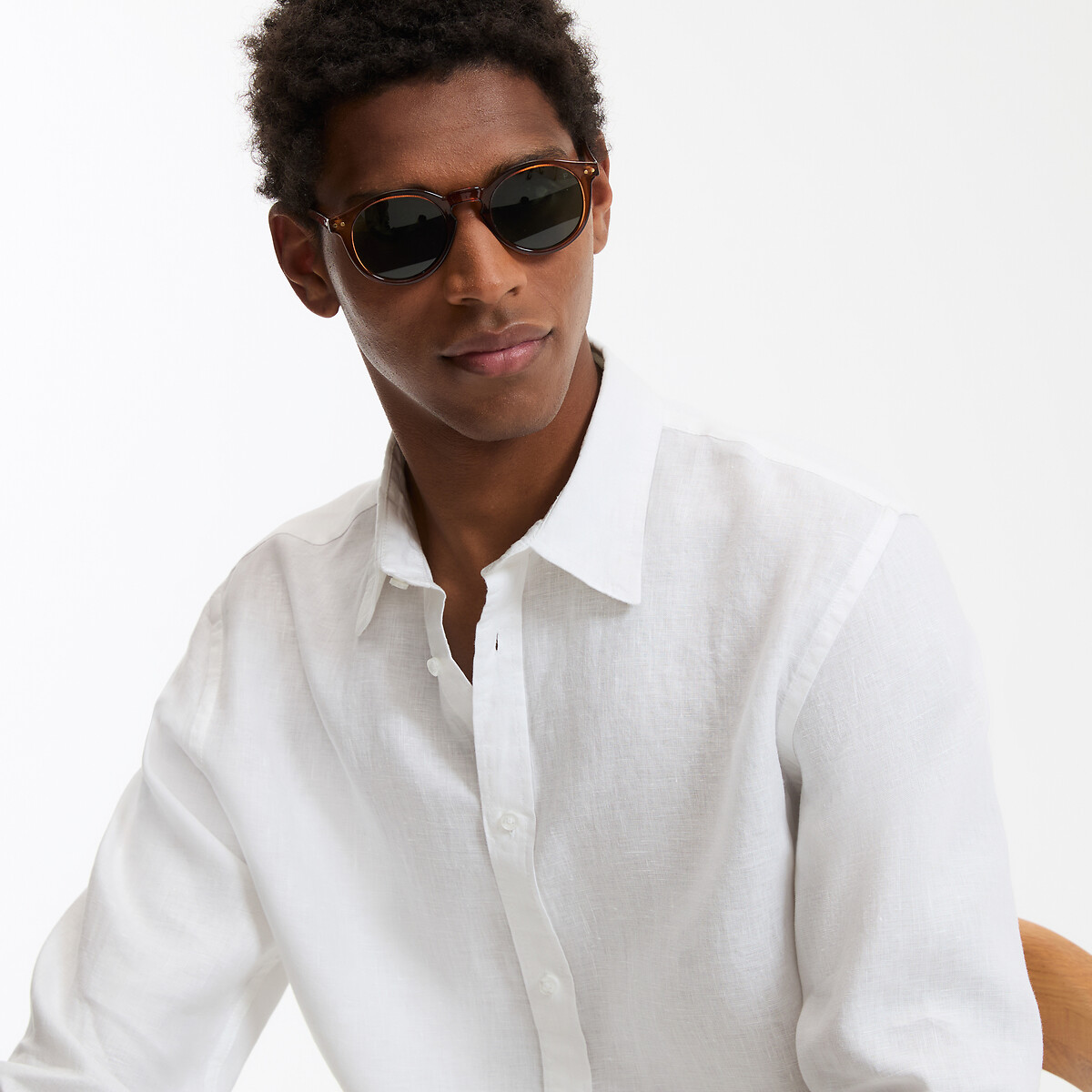 COLEÇÕES LA REDOUTE<br>Camisa reta de linho, Signature, CARL