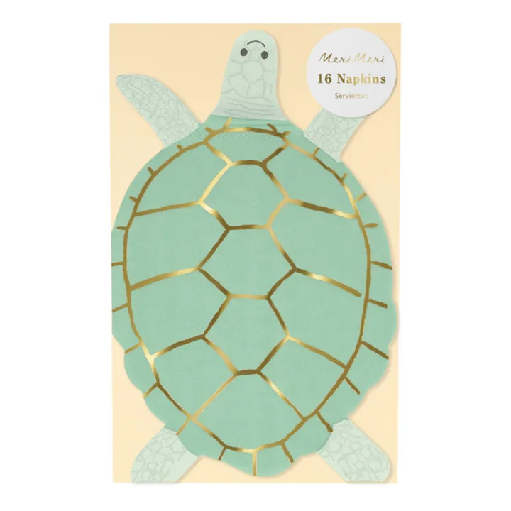 Meri Meri Serviettes en papier Tortue - Set de 16