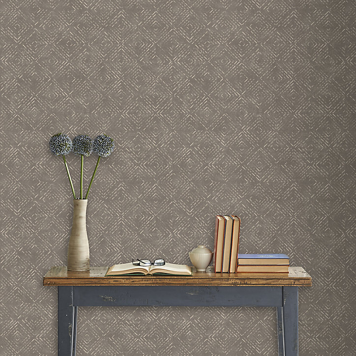 Papier peint vinyle sur intissé Ugepa square brushes taupe