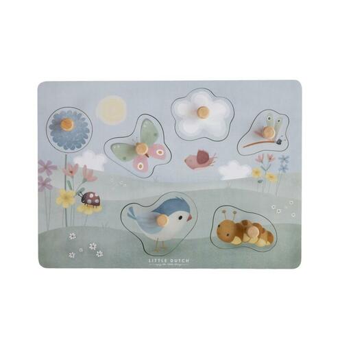 Puzzle tactile Flowers & Butterflies - LITTLE DUTCH