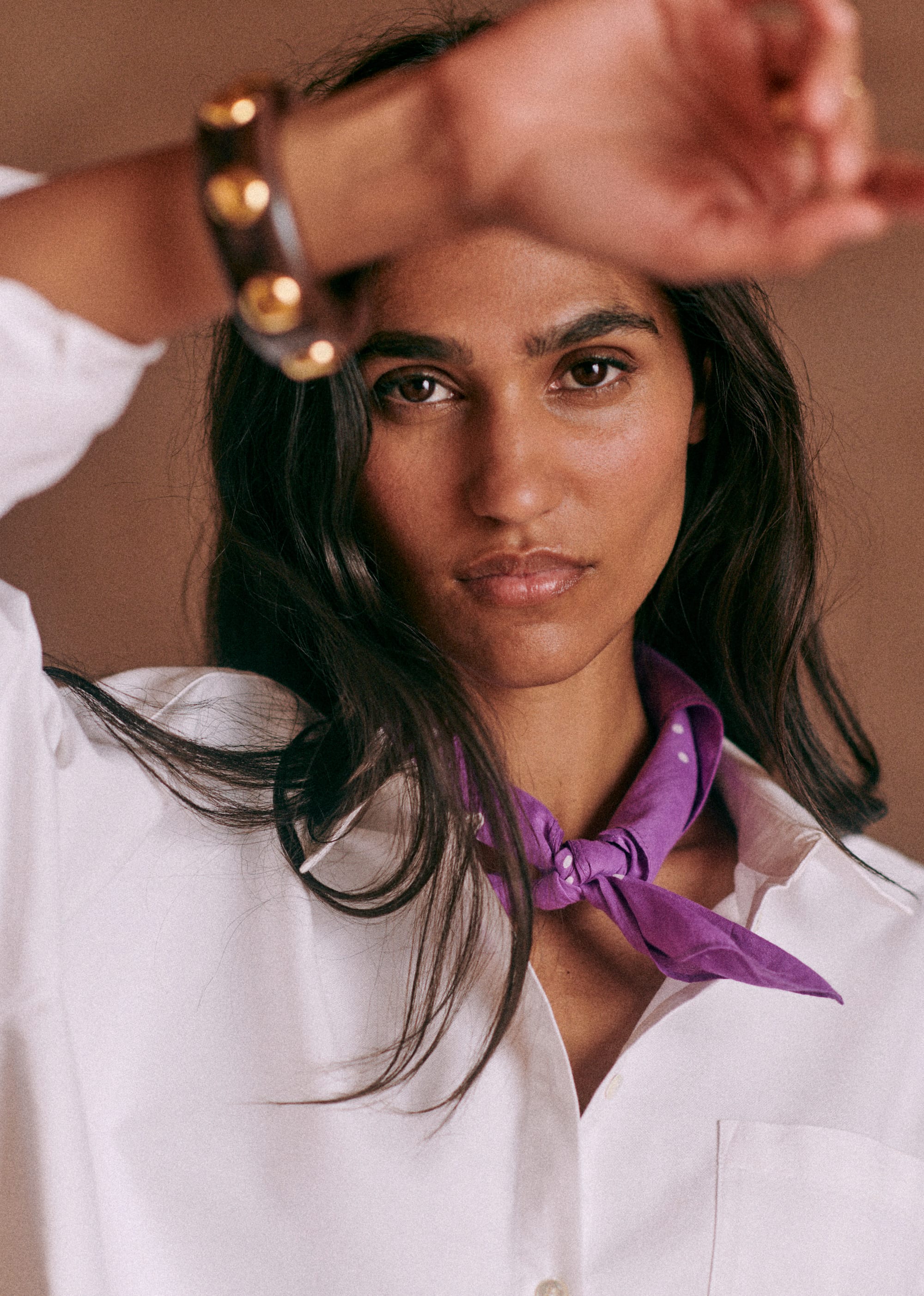 Foulard Gaston - Pois Violet - LES COMPOSANTES/DÉCOUVRIR 5906749