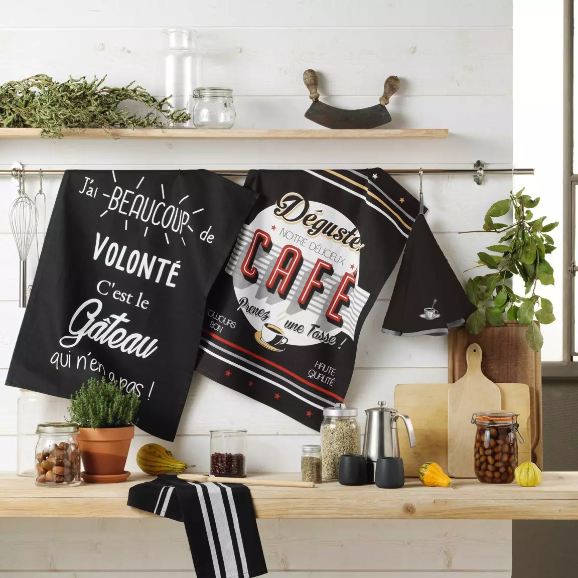 Torchon (70 cm) Comptoir Noir