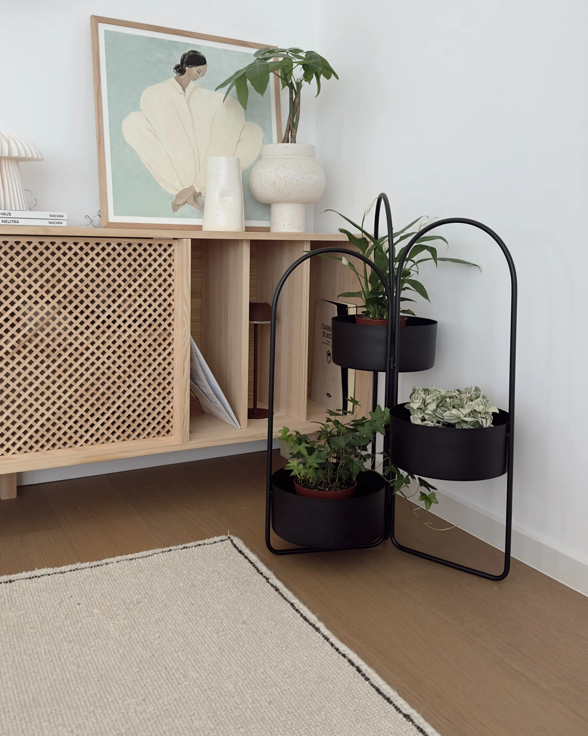 Plantenstandaard COLUTENA Metaal 56 cm Zwart