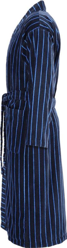 SCHIESSER - Heren Badjas - Donker Blauw Gestreept - Ultralicht Velours