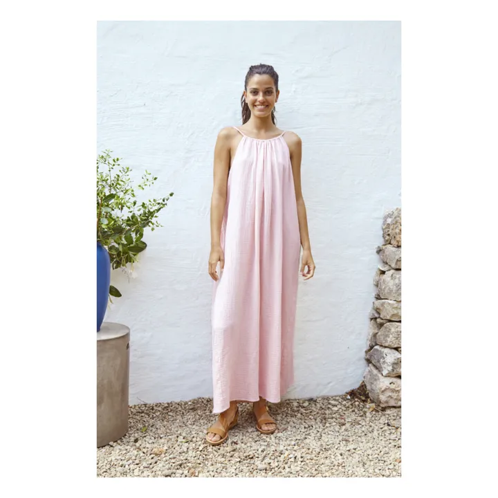 Anja Paris Robe Gaze de Coton | Rose pâle