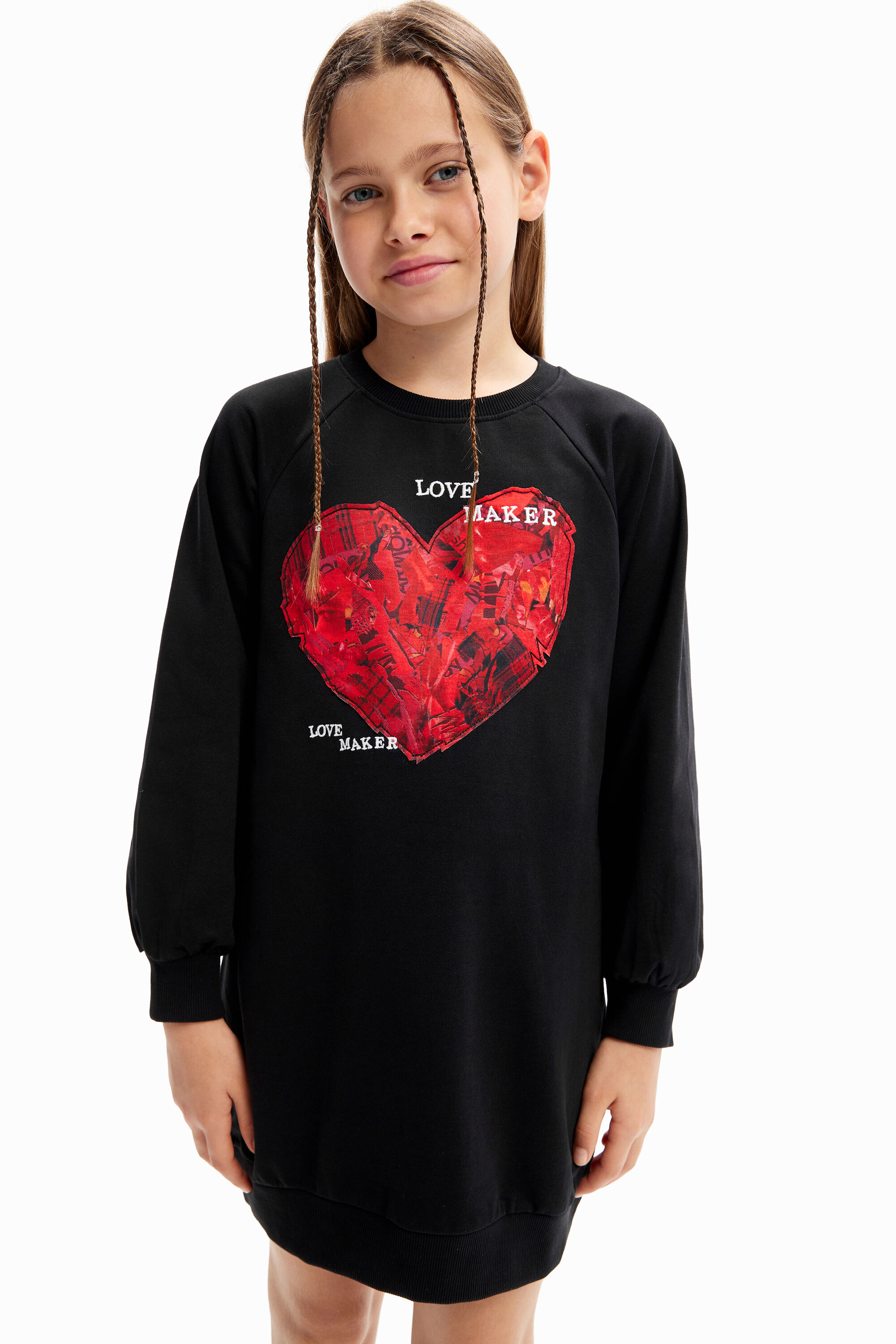 Robe sweat-shirt cœur