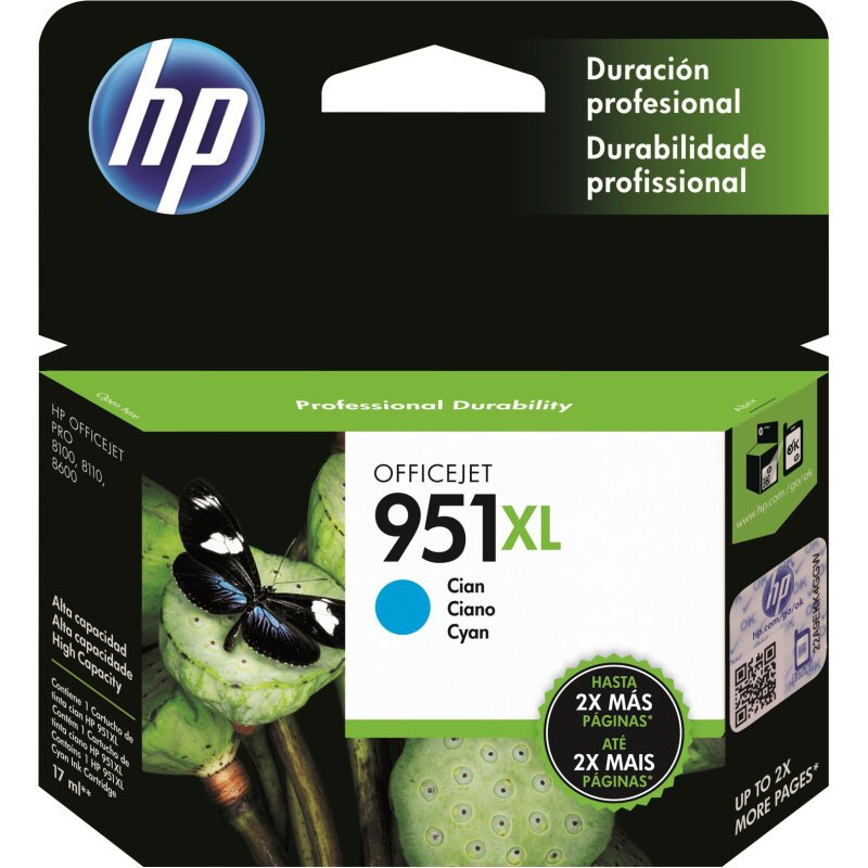 HP 951XL cartouche d'encre cyan grande capacité authentique