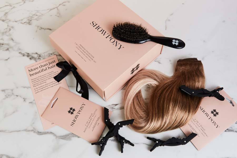 Showpony Halo Box Set 3in1 7AG 9N H/Light Dark Blonde 50cm