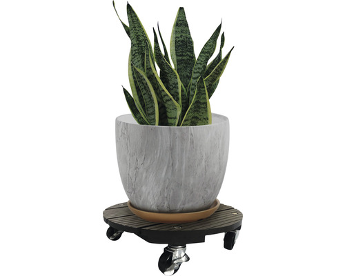 Lafiora WPC plantenkar 30x30x7,5 cm rond bruin TK 100 kg