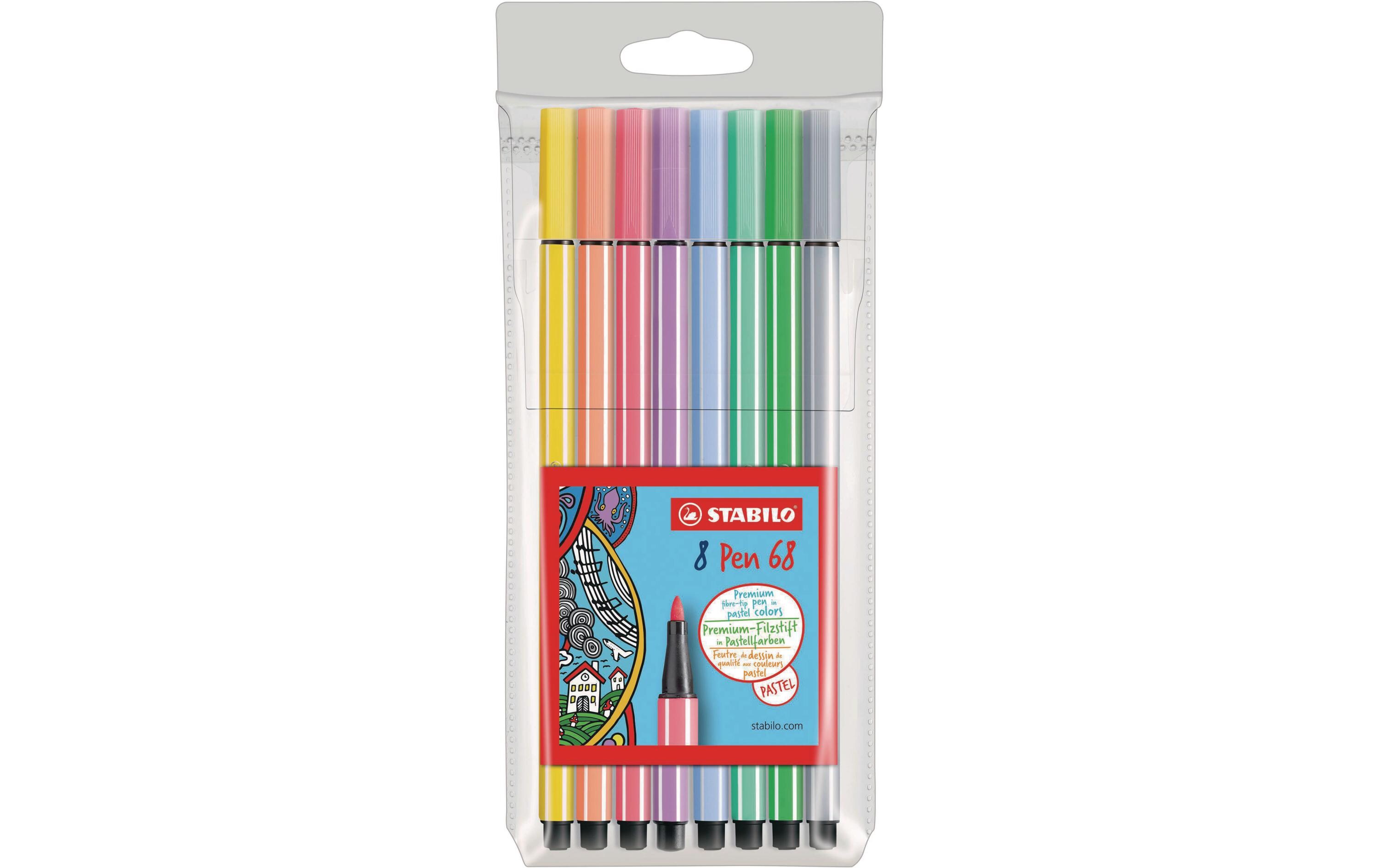 Pen 68 Pastell 8 StückStabilo Pen 68 Filzstifte