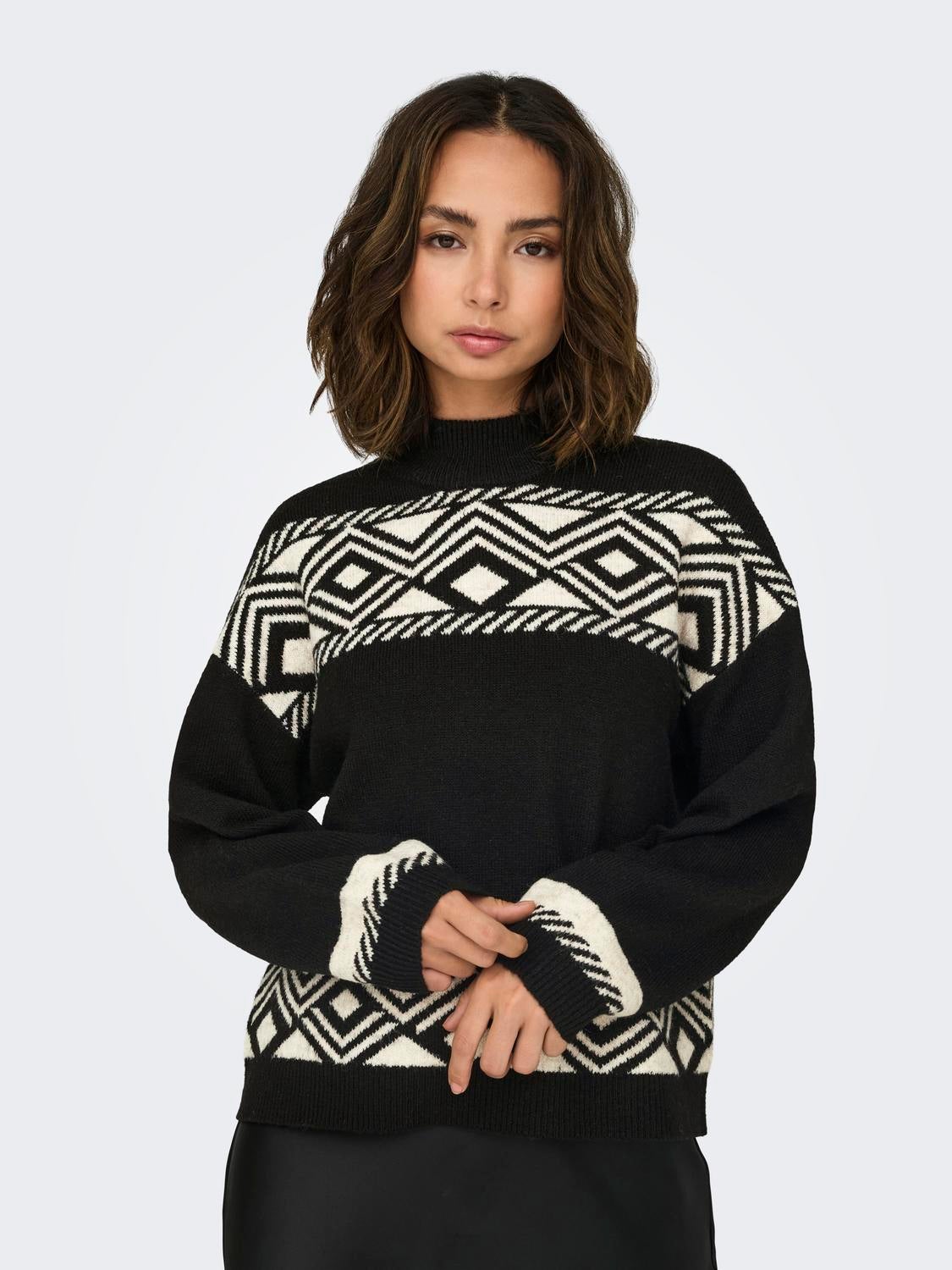 ONLVICTORIA Strickpullover Black