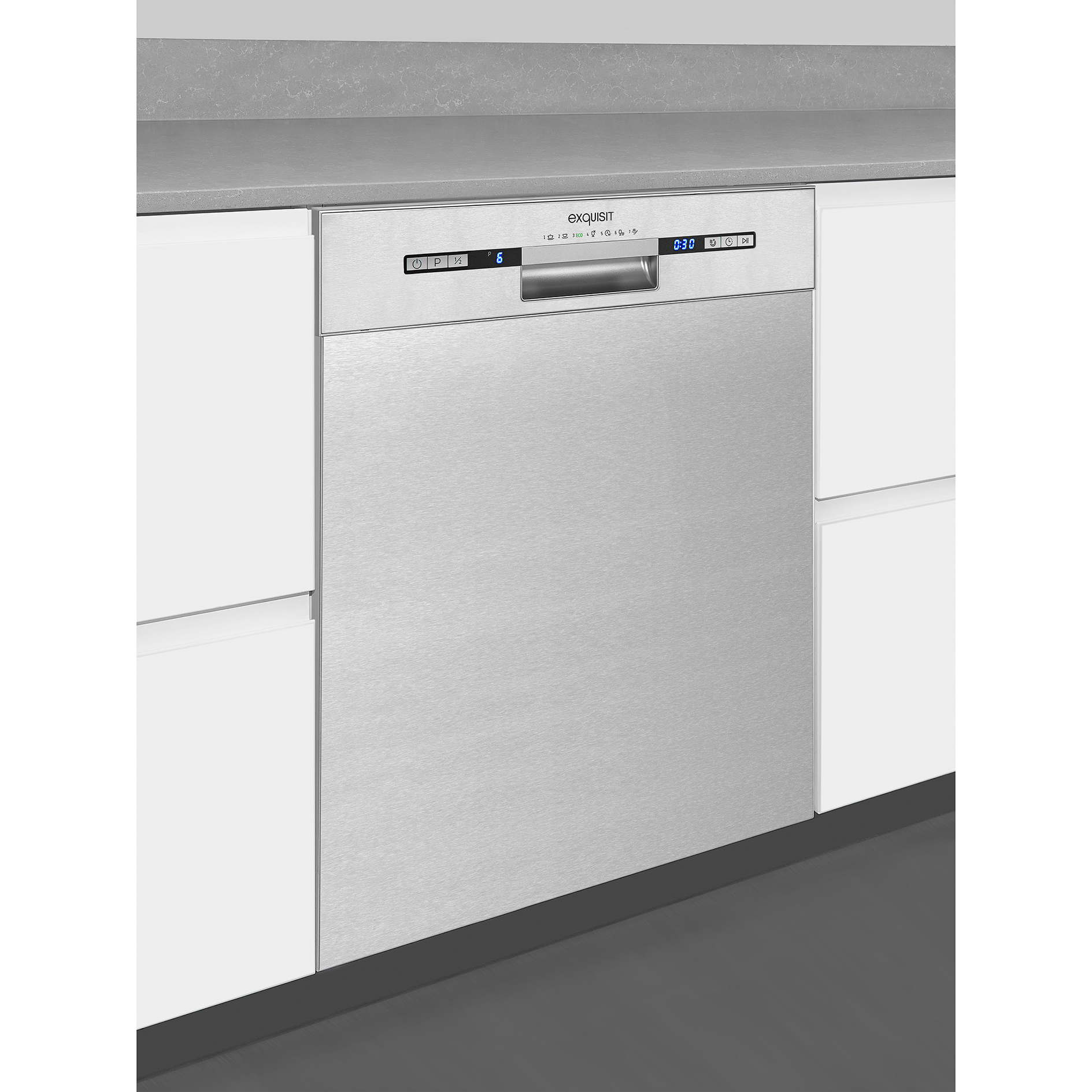 EXQUISIT Einbau-Geschirrspüler EGSP 9313-EF-030 - Inox - E