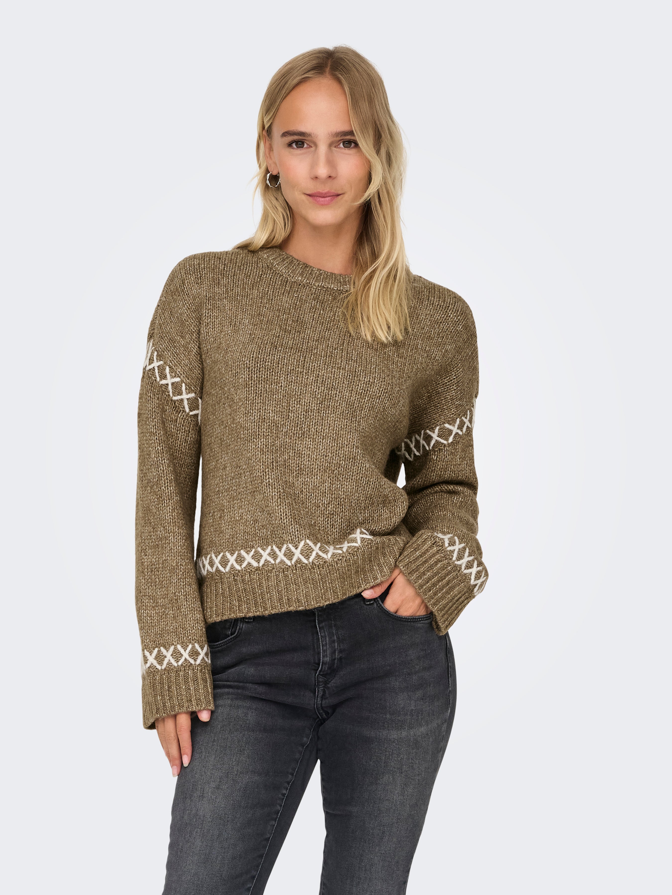 ONLAMANDA Strickpullover Malt Ball