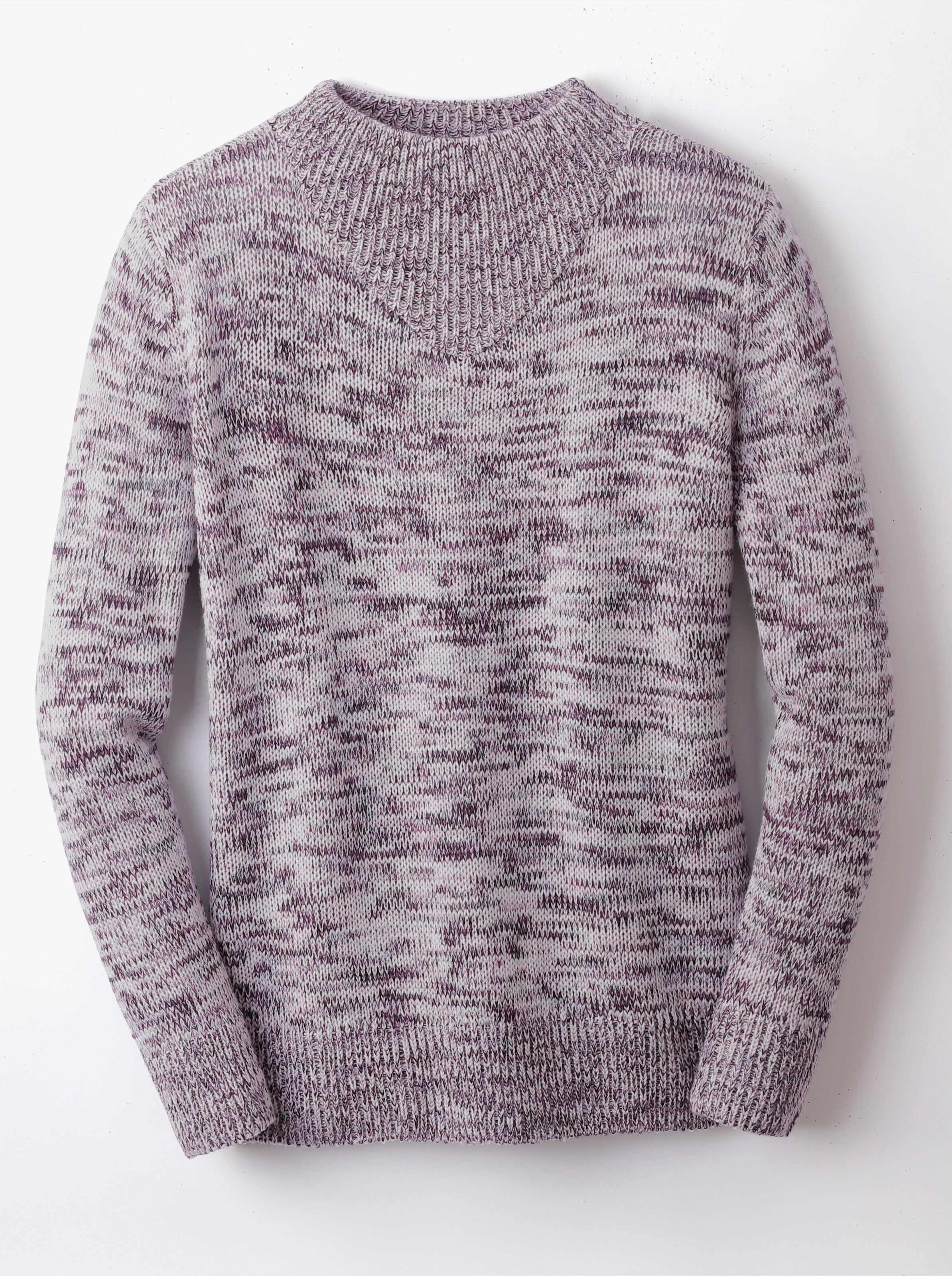 Strickpullover mit Stehkragen