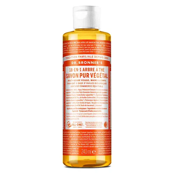 Sabonete Vegetal Puro de Melaleuca Dr. Bronner's - 18 em 1 - 240ml