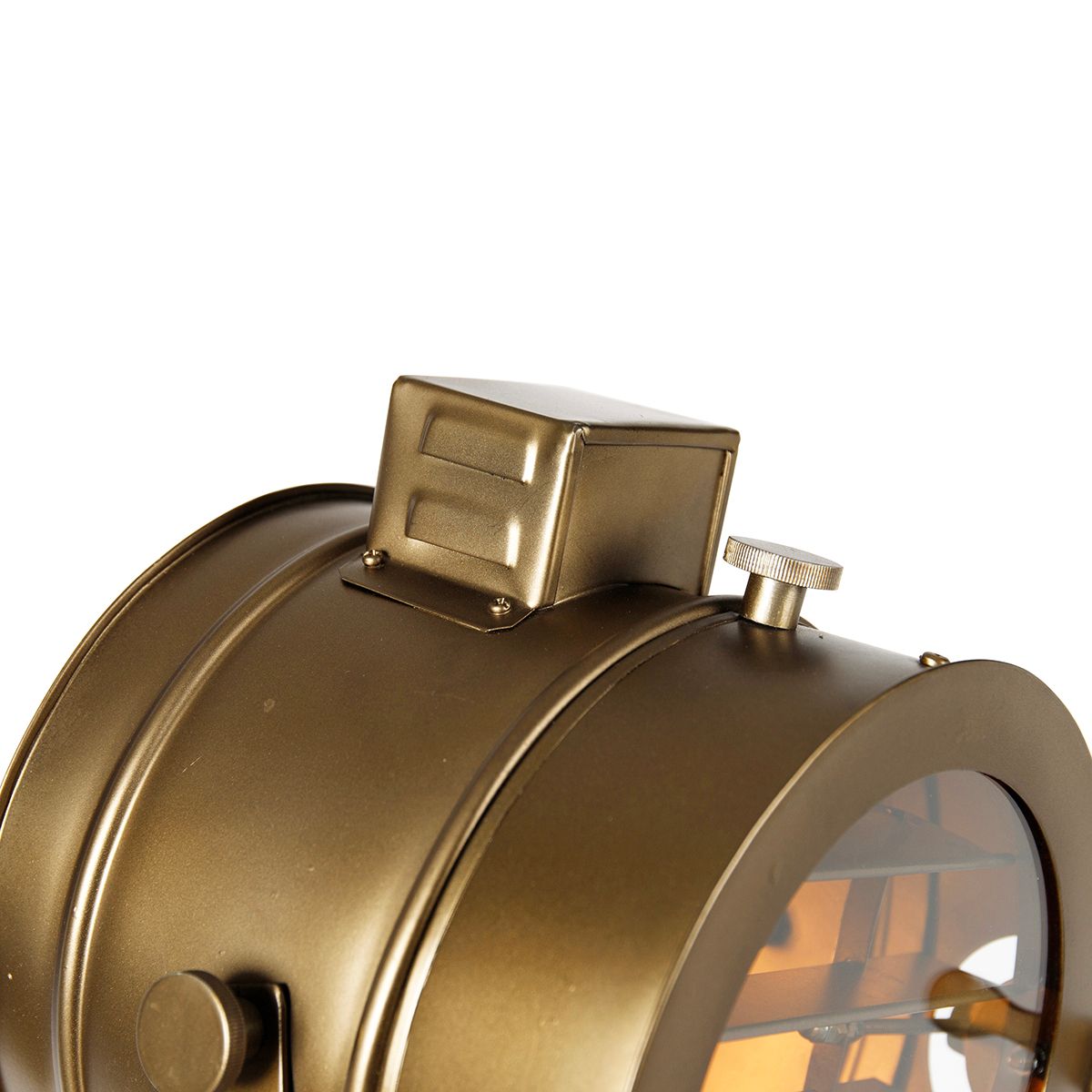 Tripod vloerlamp brons met hout studiospot - Radient