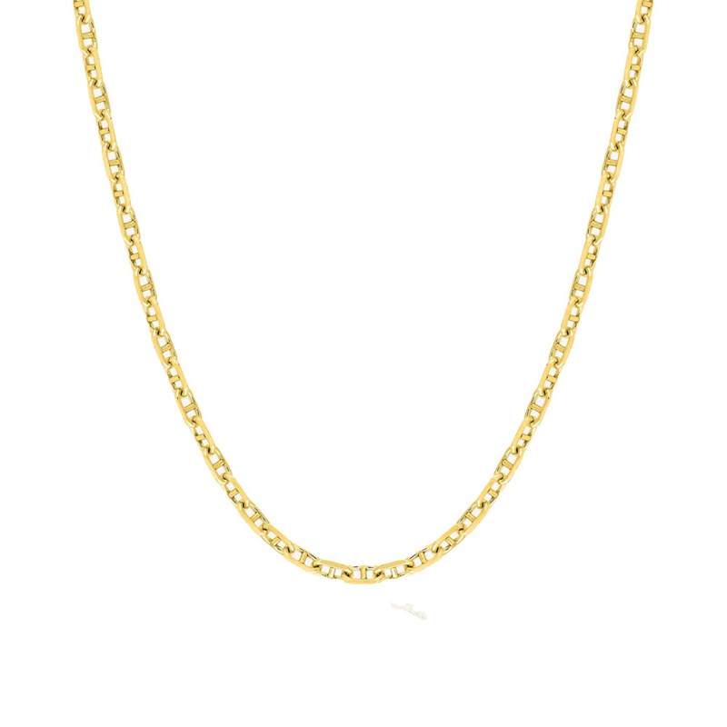 Bracelet Mixte 18 cm - Forçat Marine - Or 18 Carats - Largeur 2.5 mm