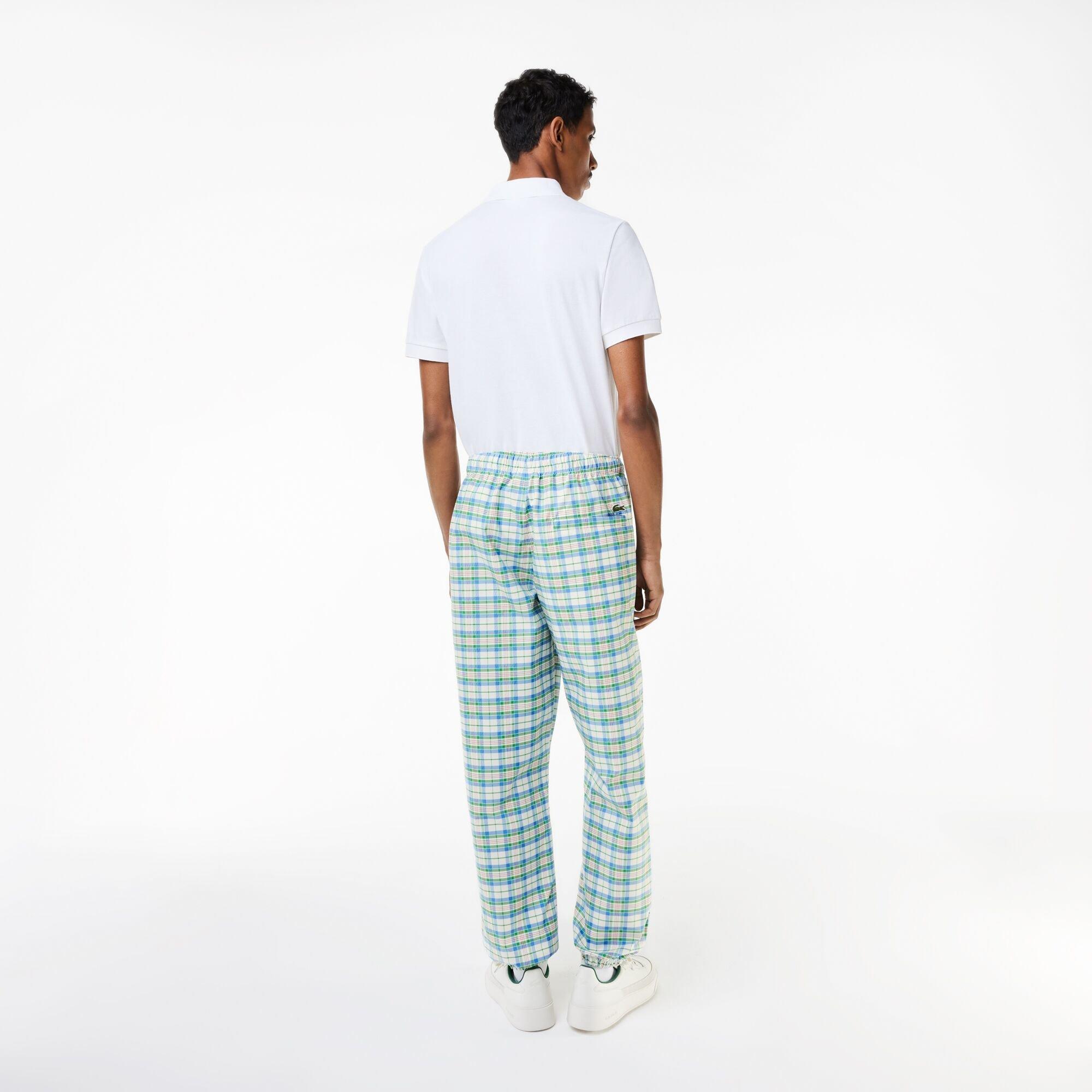 Lacoste Check Print Jogging Bottoms
