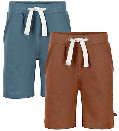 Minymo Shorts - 2-pak - Toffee/Aqua Grøn