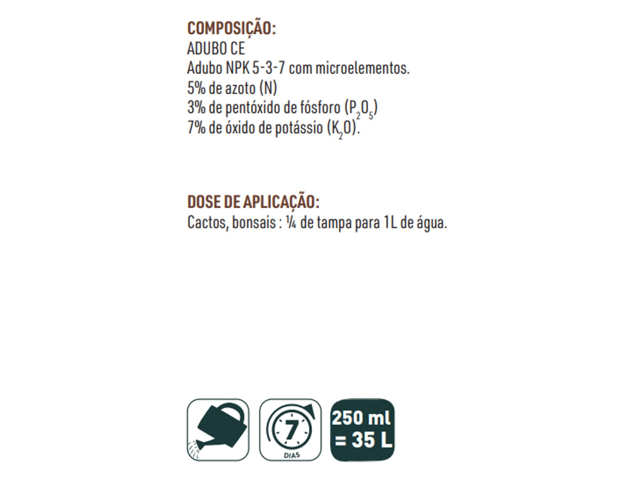 ADUBO LIQUIDO KB CACTUS E BONSAIS 250ML